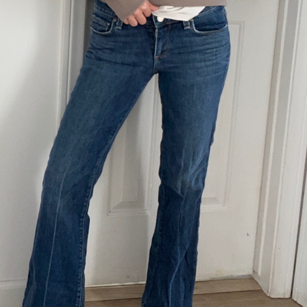 Paige Denim Low Rise Flare Jeans